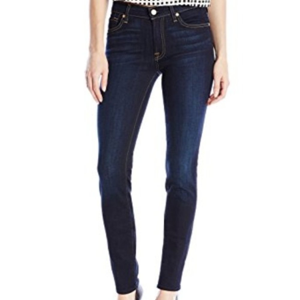 7 for All Mankind Roxanne Dark Wash Women's Skinny Jeans Size 27 EUC